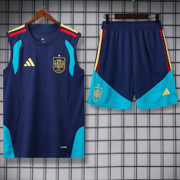 26-27 Spain Royal blue Tank top and shorts suit