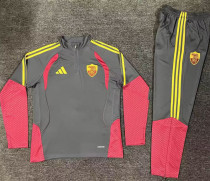26-27 Roma Gray Half Pull Tracksuit (Pants Have Pocket)(半拉链)