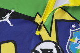26-27 Brazil Green Half Pull Tracksuit (涂鸦半拉链)