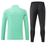 26-27 Brazil Light green Kids Half Pull Tracksuit (童装)(半拉链)