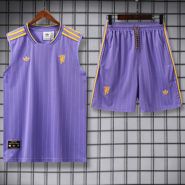 25-26 Man Utd Purple Tank top and shorts suit