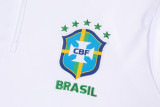 26-27 Brazil White Half Pull Tracksuit (半拉链)