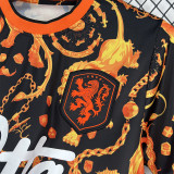 26-27 Netherlands Orange Black Joint Edition Training shirts