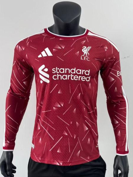 26-27 LIV Home Long Sleeve Player Version Soccer Jersey (长袖球员)