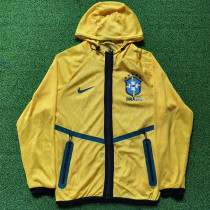 2026 World Cup Brazil Yellow Walkout Jacket (Hooded) #单上衣