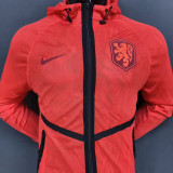 2026 World Cup  Netherlands Orange Walkout Jacket (Hooded) #单上衣