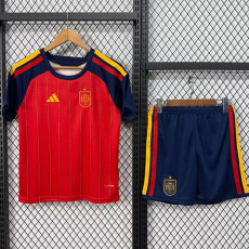 26-27 Spain Home Kids Soccer Jersey