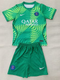 26-27 PSG Green Goalkeeper Kids Soccer Jersey