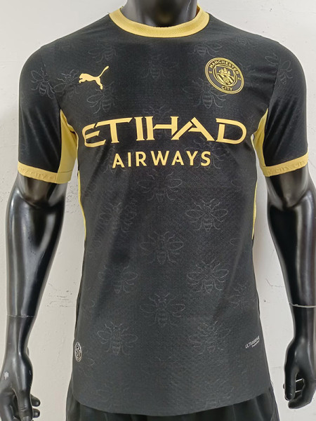 26-27 Man City Black Player Version Soccer Jersey