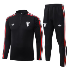 26-27 Man Utd Black Half Pull Tracksuit #B26048(半拉链)