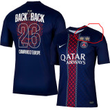 25-26 PSG Home 2 stars Champions of Europe 26 Fans Soccer Jersey (Embroidered 刺绣2星)