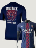 25-26 PSG Home Print 2 Star Champions of Europe 26 Player Version Soccer Jersey