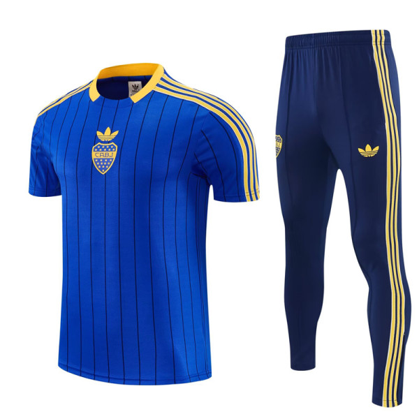 26-27 Boca Juniors Fancy blue Short shirts and Long trousers Suit (圆领)