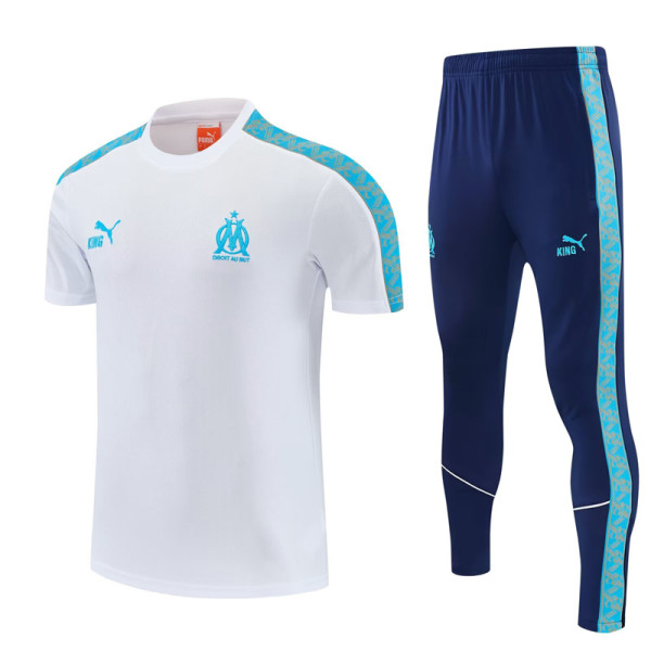 26-27 Marseille White Short shirts and Long trousers Suit (圆领)