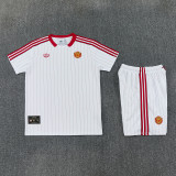 25-26 Man Utd White red Training Short Suit
