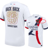 25-26 PSG Away 2 Star Champions of Europe 26 Fans Soccer Jersey (Embroidered 刺绣2星)