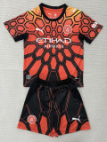 26-27 Man City Orange Goalkeeper Kids Soccer Jersey
