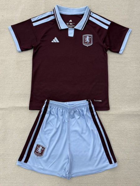 26-27 Aston Villa Home Kids Soccer Jersey