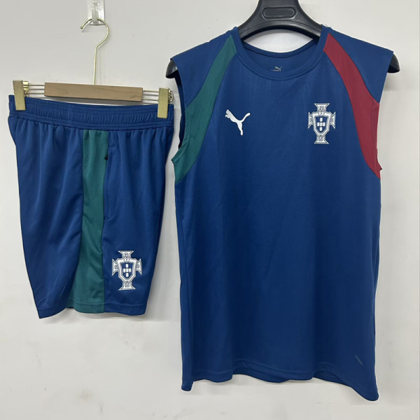 26-27 Portugal Lake blue Tank top and shorts suit (背心短裤)