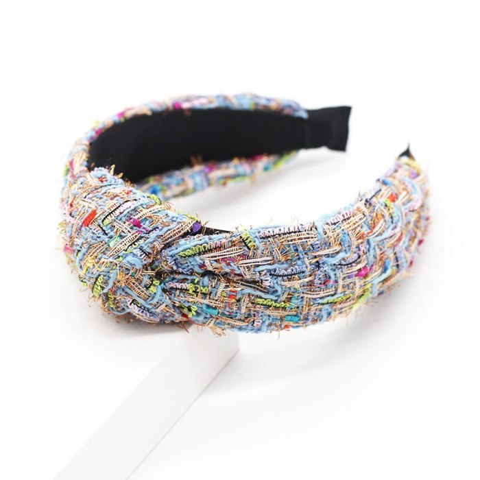 2020 Top Knot Turban Headband Elastic Hairband Pearl Hair Accessories Girls No Slip Stay Knotted Head Band Hair Band Women