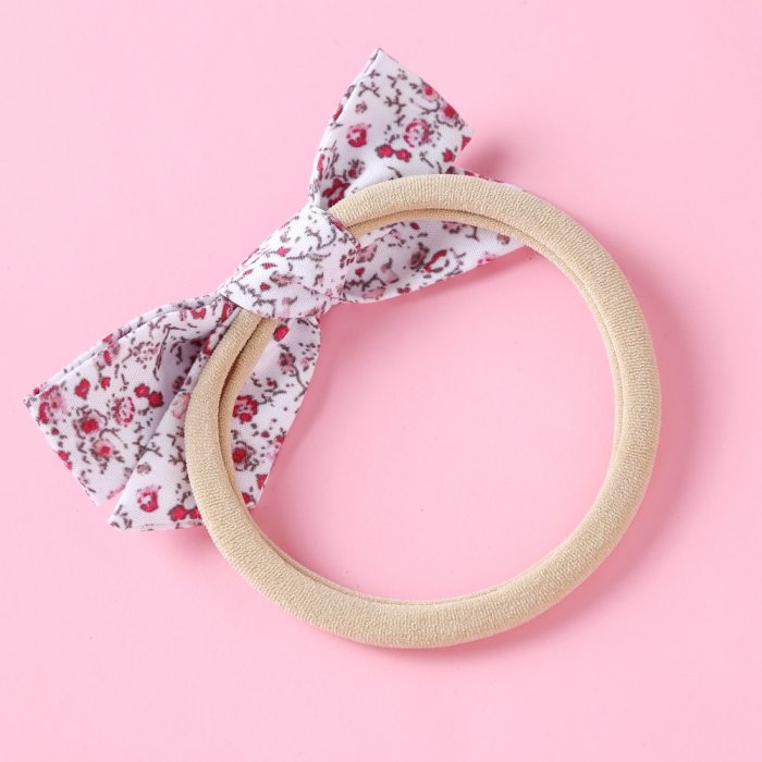 Cute Printed Floral Hair Bands For Children Elastic Nylon Baby Headband Sweet Style Toddler Hairbands Headwrap For Girls Kids