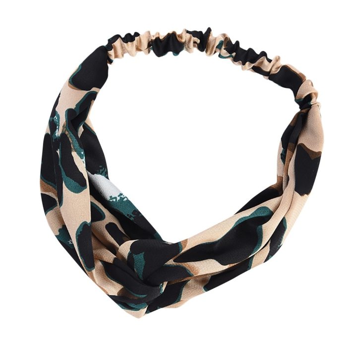 2021 new headband feminine fashion leopard print elastic cross headband headband gift резинки для волос