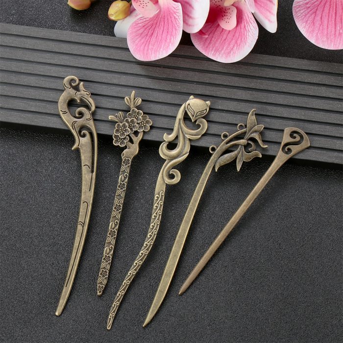 New Bronze Vintage Hair Sticks 17 Styles Headbands For Women Elegance Lady Hairpins Fashion Alloy Hair Clip Hair Accessories