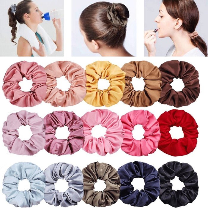 Solid Scrunchie Women Girls Elastic Hair Bands Accessories Gum For Women Tie Hair Ring Rope Ponytail Holder Headdress