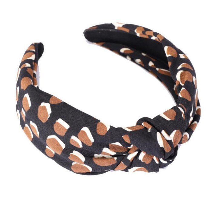 PROLY New Fashion Women Headband Leopard Hairband Casual Turban Headwear Center Knot Hair Band Girls Hair Accessories