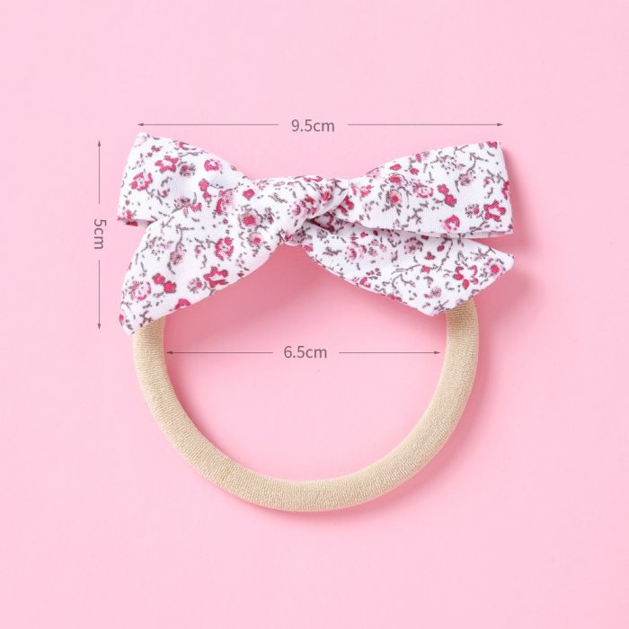 Cute Printed Floral Hair Bands For Children Elastic Nylon Baby Headband Sweet Style Toddler Hairbands Headwrap For Girls Kids