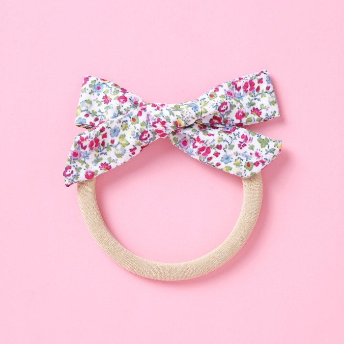Cute Printed Floral Hair Bands For Children Elastic Nylon Baby Headband Sweet Style Toddler Hairbands Headwrap For Girls Kids