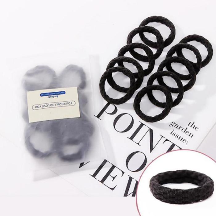 10PCS/Lot Women Girls Simple Basic Elastic Hair Bands Tie Scrunchie Ponytail Holder Rubber Bands Fas