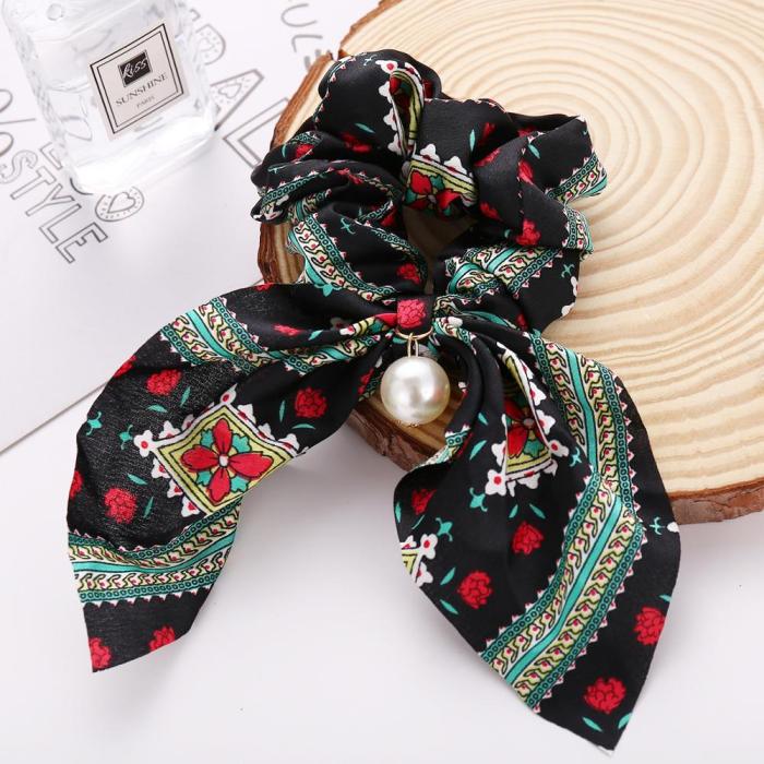 2020 Top Knot Turban Headband Elastic Hairband Pearl Hair Accessories Girls No Slip Stay Knotted Head Band Hair Band Women
