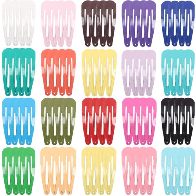 20pcs 5cm Multicolor  BB Hairpin Hair Accessories Girls Drop Clip Women black Metal Hair Clip Pin Tool Barrette
