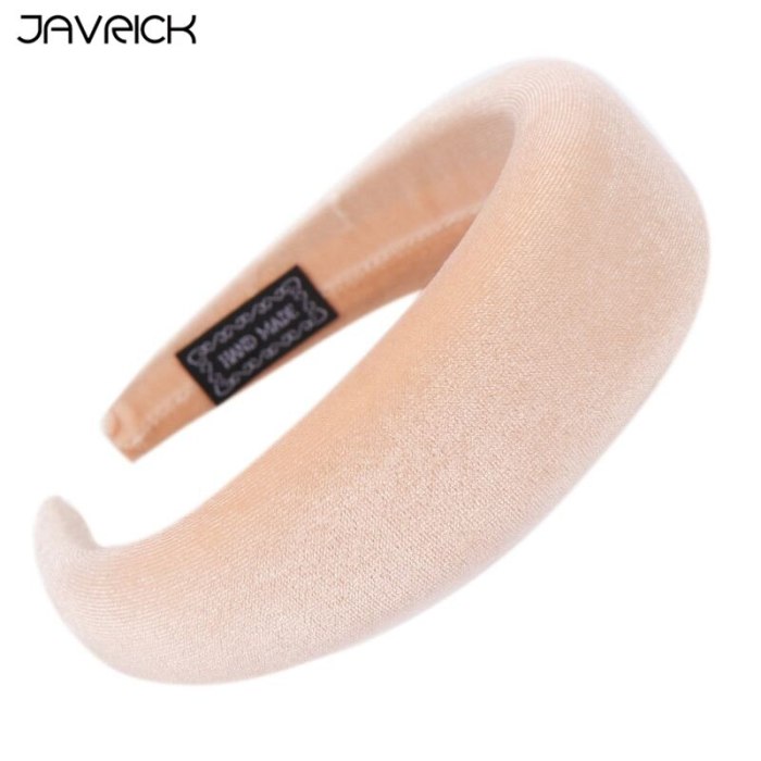 11 Colors Women Padded Wide Sponge Headband Glitter Velvet Sweet Candy Color Hair Hoop Vintage Party Stretchy Thick Headpiece