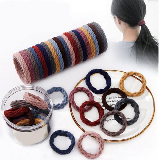 10PCS/Lot Women Girls Simple Basic Elastic Hair Bands Tie Scrunchie Ponytail Holder Rubber Bands Fas