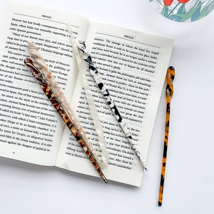 12 colors Hair Sticks Acetate Headbands For Women Elegance Lady Hairpins Fashion Hair Clip Hair Accessories Headwear