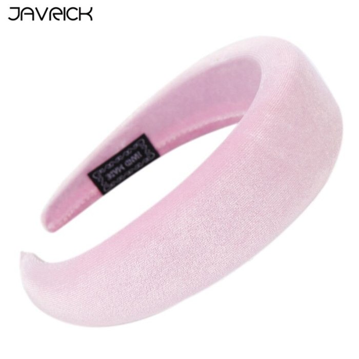 11 Colors Women Padded Wide Sponge Headband Glitter Velvet Sweet Candy Color Hair Hoop Vintage Party Stretchy Thick Headpiece
