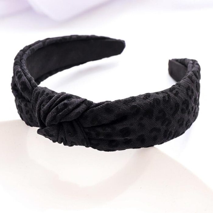 PROLY New Fashion Women Headband Leopard Hairband Casual Turban Headwear Center Knot Hair Band Girls Hair Accessories
