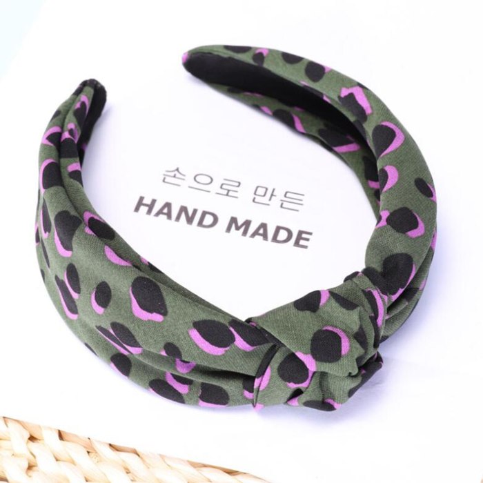 PROLY New Fashion Women Headband Leopard Hairband Casual Turban Headwear Center Knot Hair Band Girls Hair Accessories