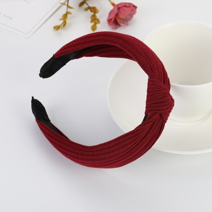 New ladies Headbands hair hoop female cross-knotted headband fashion wild cloth headband Korean ladies headwear