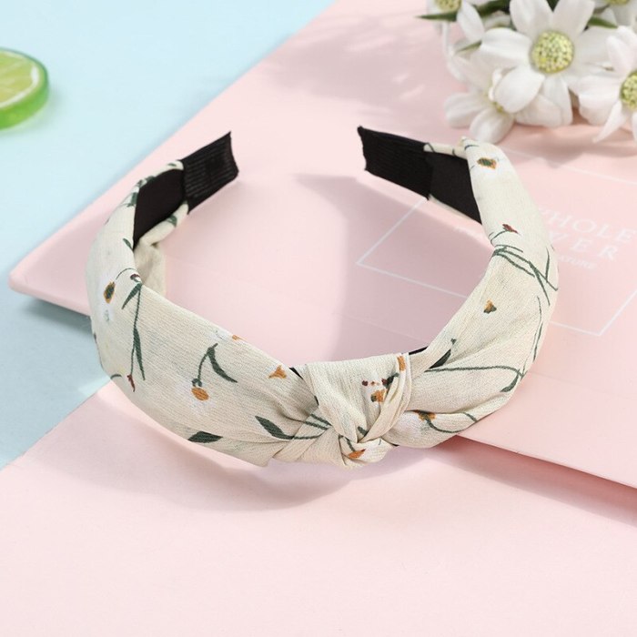 New ladies Headbands hair hoop female cross-knotted headband fashion wild cloth headband Korean ladies headwear