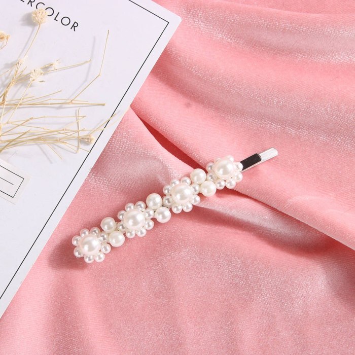 Pearl Hairgrip Elegant Women Hair Clips for Girl Princess Retro Gold Sliver Pin Barrette Hair clip Headdress Head wear Hair Pins