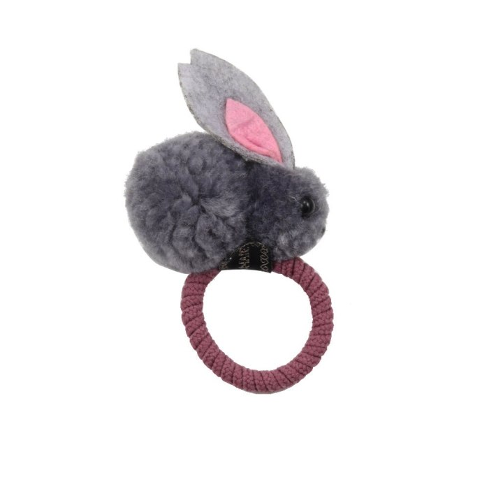 2020 Cute Ball Rabbit Hair Ring Female Tie Rope Korean Elastic Rubber Hair Bands Bunny Hair Clip Children's Hair Accessories
