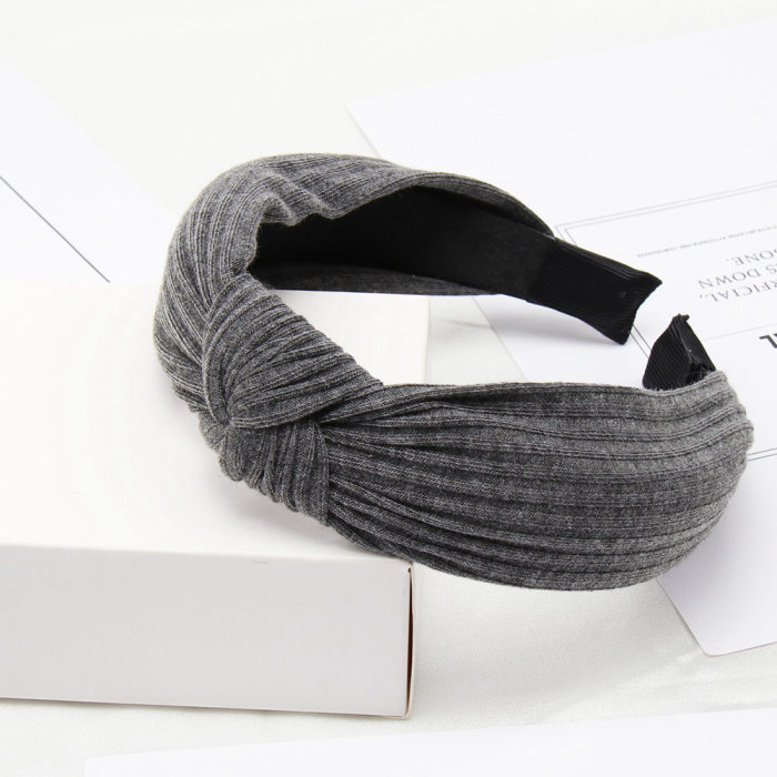Solid Soft Knotted Flamingo Headband Hairband For Women Lady Bow Hair Hoop Hair Accessories Headwear Christmas