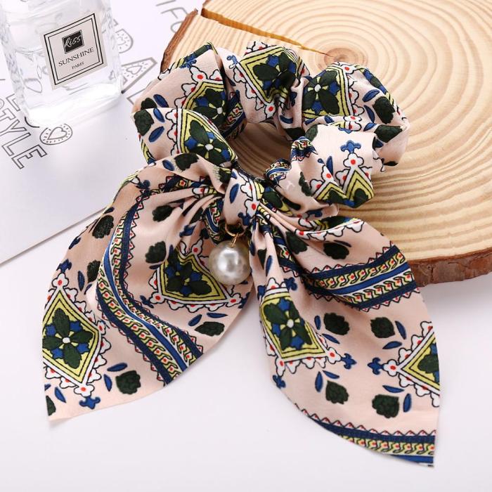 2020 Top Knot Turban Headband Elastic Hairband Pearl Hair Accessories Girls No Slip Stay Knotted Head Band Hair Band Women
