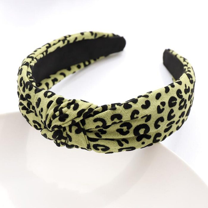 PROLY New Fashion Women Headband Leopard Hairband Casual Turban Headwear Center Knot Hair Band Girls Hair Accessories