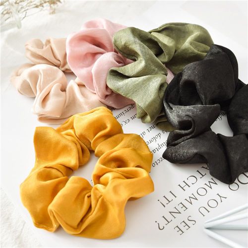 1 Pcs Lady Hair Scrunchies Ring Elastic Hair Bands Pure Color Bobble Sports Dance Velvet Soft Charming Scrunchie Hairband