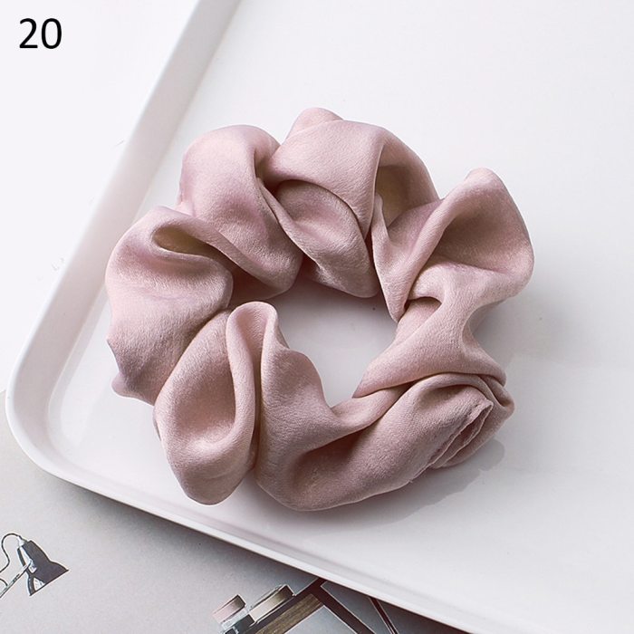 Solid Scrunchie Women Girls Elastic Hair Bands Accessories Gum For Women Tie Hair Ring Rope Ponytail Holder Headdress