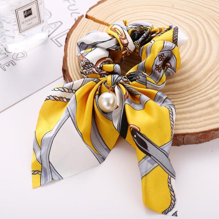 2020 Top Knot Turban Headband Elastic Hairband Pearl Hair Accessories Girls No Slip Stay Knotted Head Band Hair Band Women